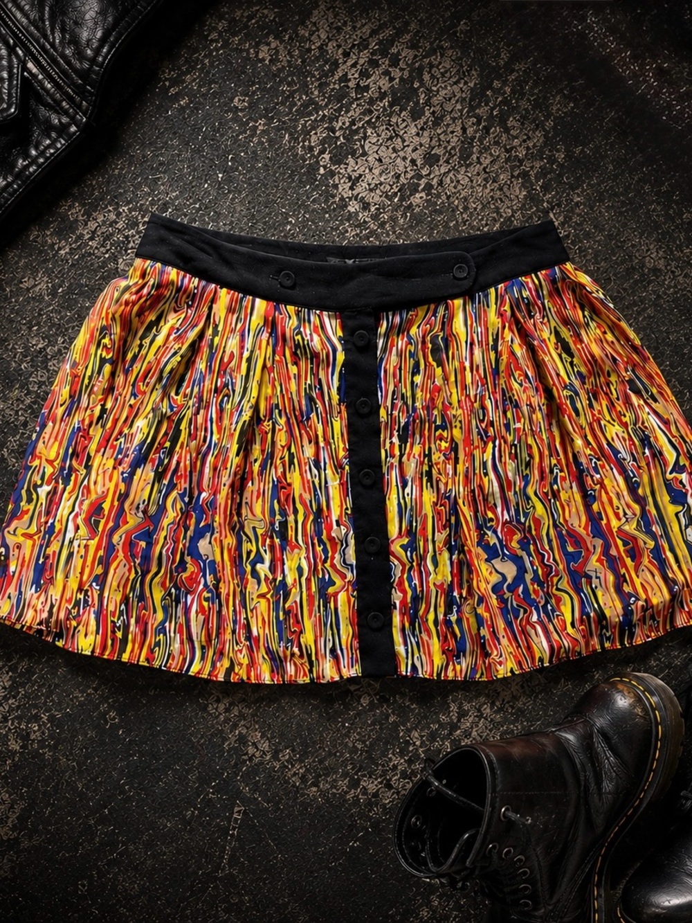 Colorful Abstract Mini Skirt